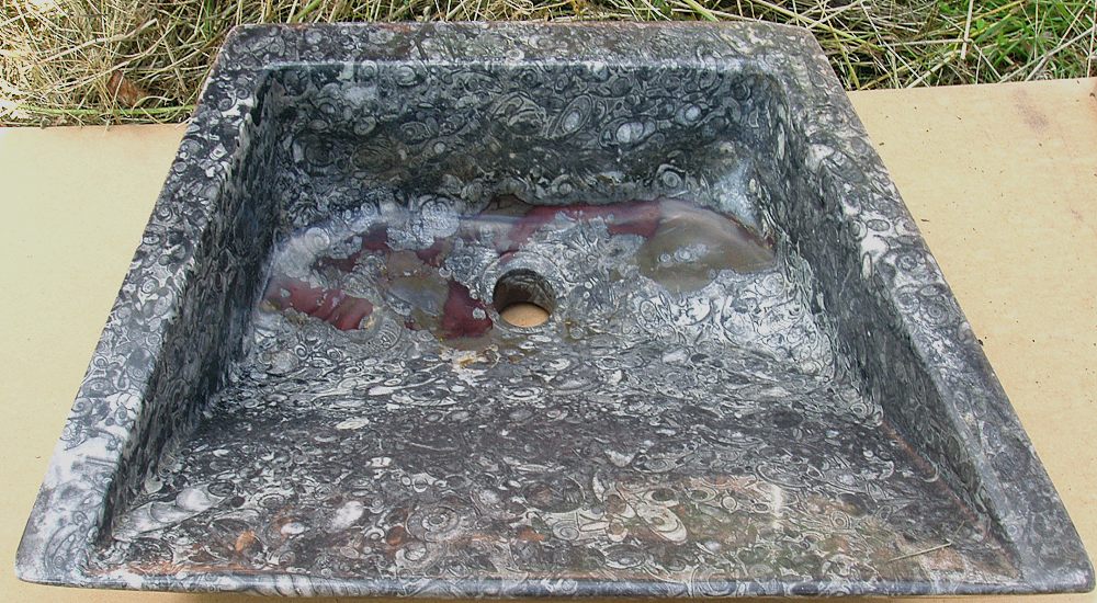 neuestes fossilien marmor becken astral- parallele form