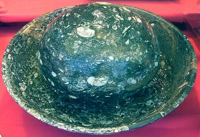 zimmerbrunnen fossilien marmor 35cm tolles design