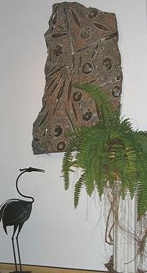 ammonit fossilien relief wand platte urmarmor